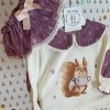 Sudadera ardilla con bragueta estampada malva de pio pio