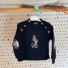 Sudadera marino niño bicis de Mon petit botones en delantero