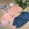 CONJUNTO MUÑECA FALDA JEANS VOLANTE